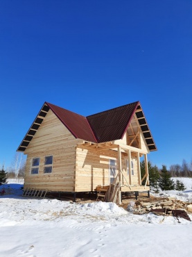 Дом из обрезного бруса 150*150, по 57 проекту, строительство г. Александров