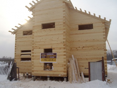 Строительство дома из бруса по индивидуальному проекту (Домодедово, МО)