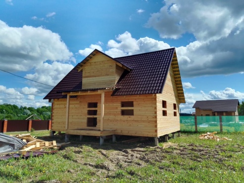 Дом из профилированного бруса 145х145 по проекту №32, место строительства Боровск Калужской области